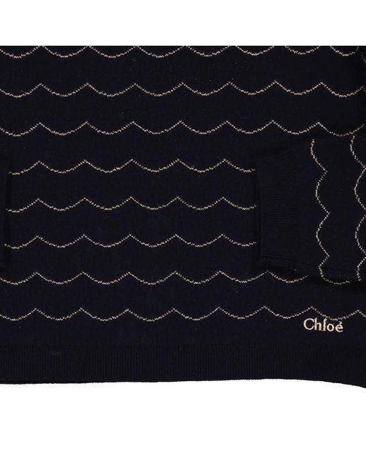 Chloé Black Girls Wave-print Sweatshirt