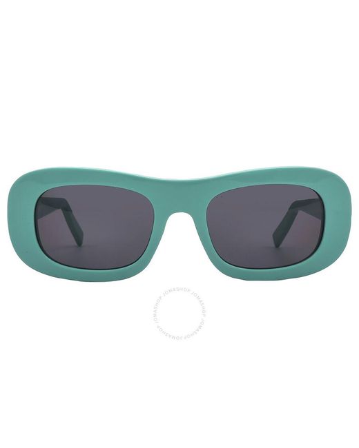 Ferragamo Blue Grey Rectangular Sunglasses Sf1046s 300 51