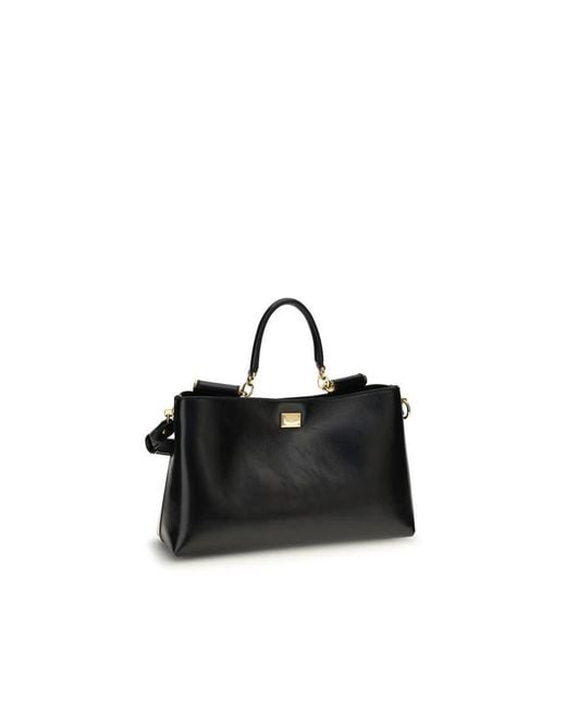 Dolce & Gabbana Black Dolce & Gabbana Vittoria Top Handle Bag