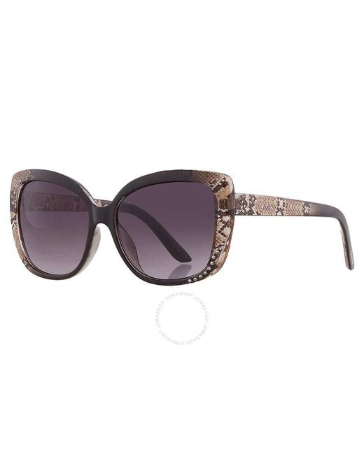 Guess Factory Brown Smoke Gradient Butterfly Sunglasses Gf0383 05b 57