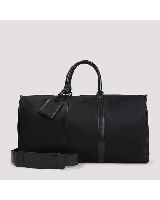 Kiton Black Polyamide Duffle Bag for men