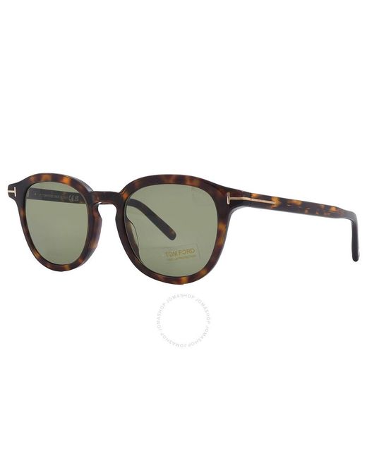 Tom Ford Metallic Pax Oval Sunglasses Ft0816 52n 49 for men
