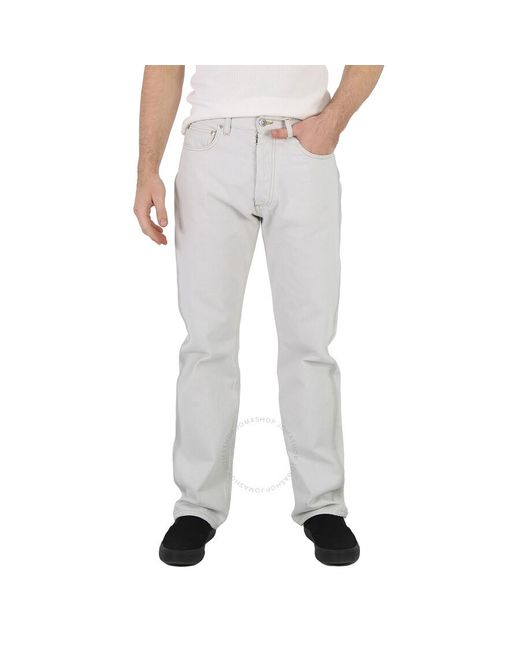 Maison Margiela Gray Ice Selvedge Straight-leg Jeans for men