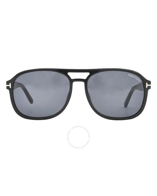 Tom Ford Gray Rosco Smoke Pilot Sunglasses Ft1022 01a 58 for men