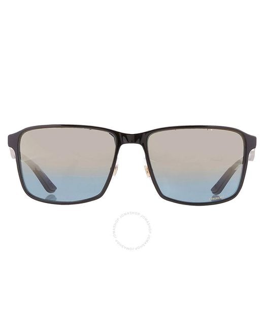 Ray-Ban Gray Polarized Blue Gold Chromance Square Sunglasses Rb3721ch 187/j0 59