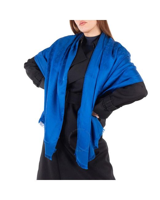 BVLGARI Blue Logomania Letter Maxi Stole
