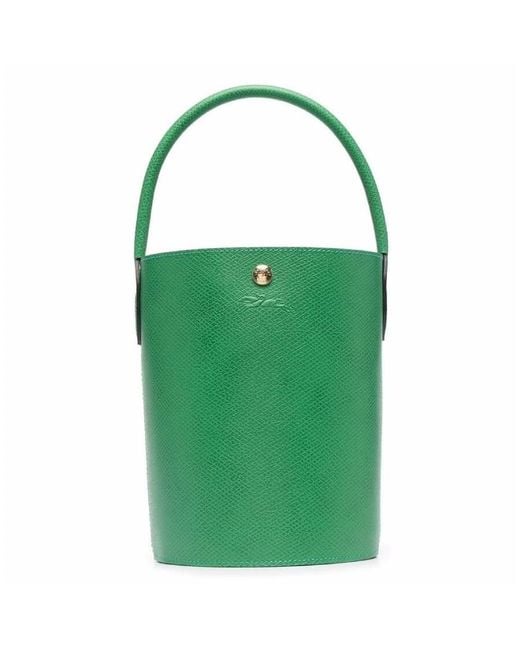 Longchamp Green Epure S Leather Bucket Bag