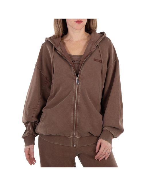 ROTATE BIRGER CHRISTENSEN Brown Ladies Mustang Oversized Sweat Hoodie