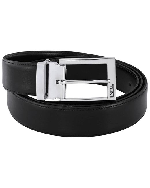 Tumi Black Harness Reversible Leather Belt for men
