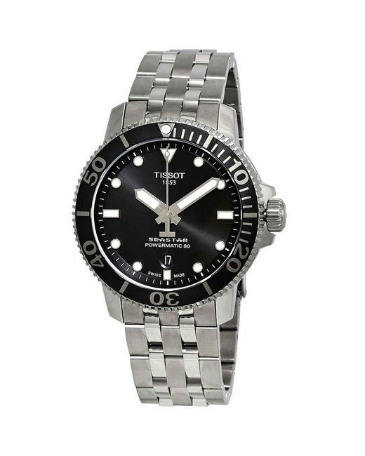 Tissot Seastar 1000 Automatic Black Dial Mens Watch T1204071105100 for Men - Lyst