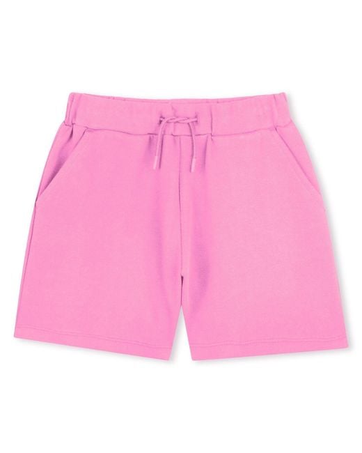 KENZO Pink Elasticated-Waist Cotton Shorts