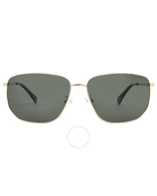 Polaroid Polarized Green Rectangular Sunglasses Pld 2120/g/s 0j5g/uc 61 for men