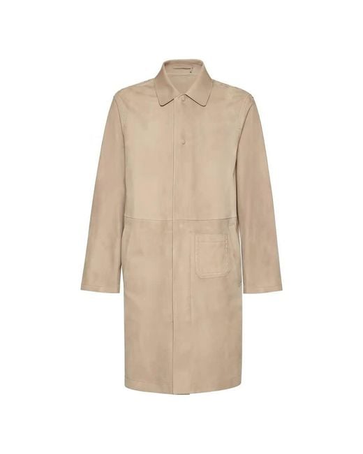 Ferragamo Natural Suede Coat for men