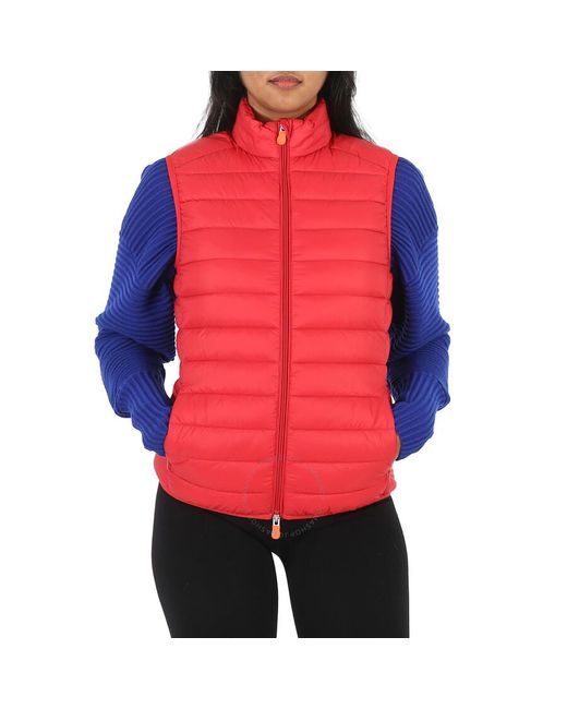 Save The Duck Red Tango Puffer Gilet Vest