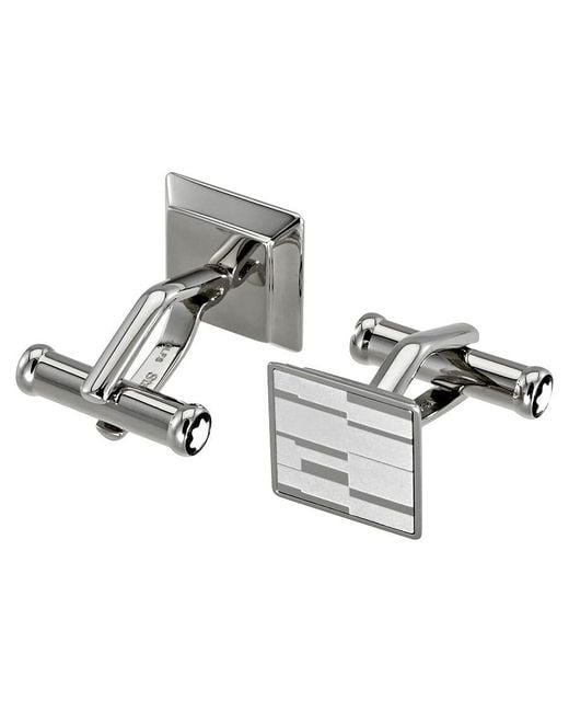 Montblanc Metallic Heritage Stainless Steel Cufflinks for men