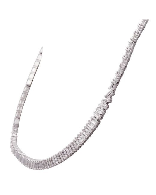 Swarovski Metallic Matrix Baguette Cut Necklace