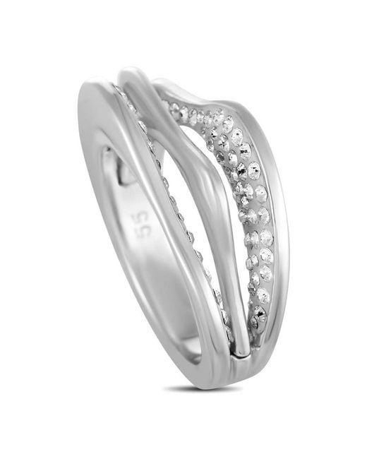 Swarovski Metallic Hilly Rhodium- Plated Crystal Ring