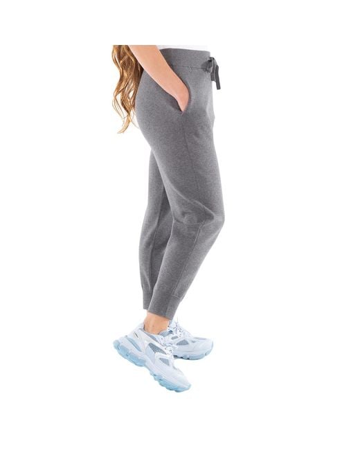 Burberry Gray Storm Melange Tb Logo Knit Sweatpants