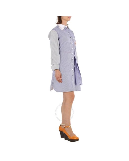 Chloé Blue / White Striped Shirt Dress