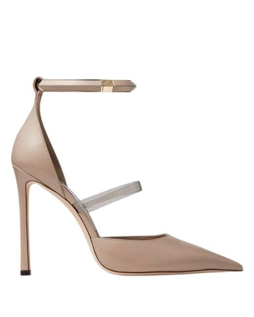 Jimmy Choo White Dreece 110 Pointed-Toe Pumps, Brand Size 37.5 Us