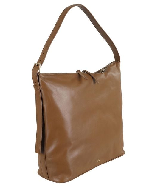 A.P.C. Brown Sac Vera Maxi Shoulder Bag