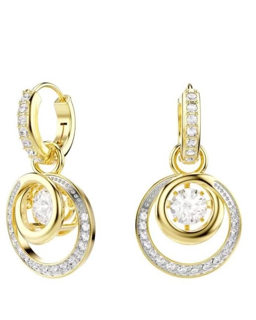 Swarovski Metallic Hyperbola-Tone Plated Drop Earrings