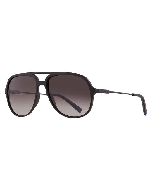 Ferragamo Black Grey Gradient Pilot Sunglasses Sf999s 002 60 for men