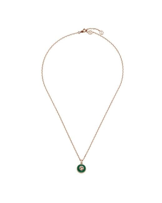 Gucci Metallic Interlocking 18K Chain Necklace