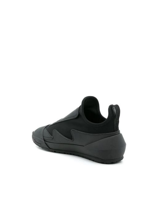 Ferragamo Black Ferragamo Leather Sock Style Sneakers