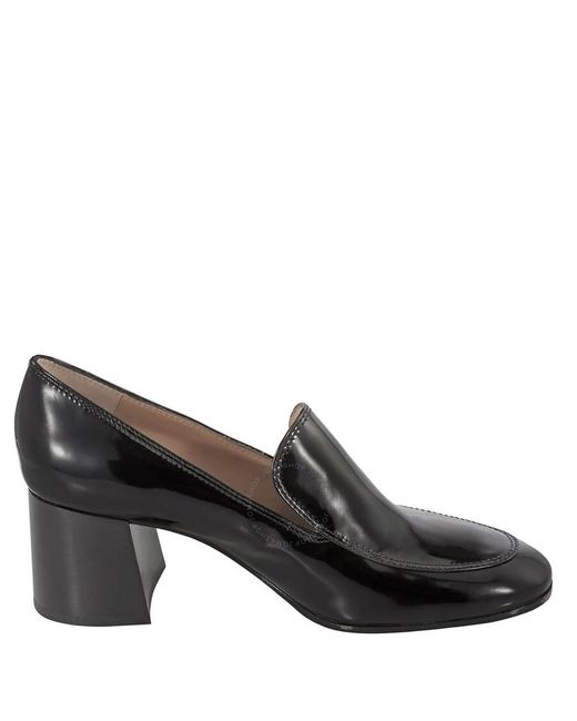 Gianvito Rossi Black Orly Calf Leather Mid-heel Loafers