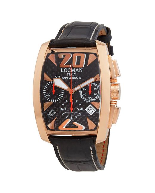 LOCMAN Multicolor Panorama Chronograph Automatic Black Dial Watch for men