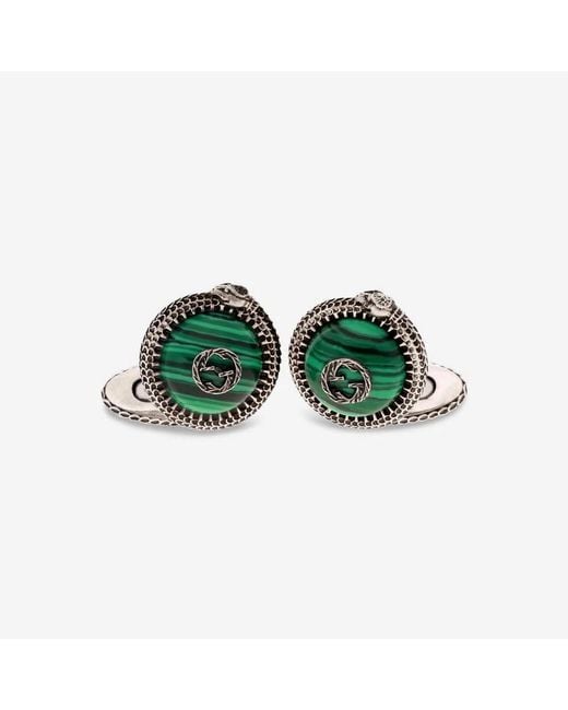 Gucci Green G Garden Sterling Cufflink Ybe57742600100U for men