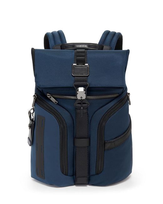 Tumi Blue Alpha Bravo Nylon Logistics Backpack for men