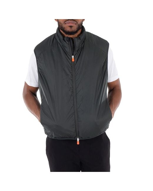 Save The Duck Gray Stelis Zip Up Vest for men