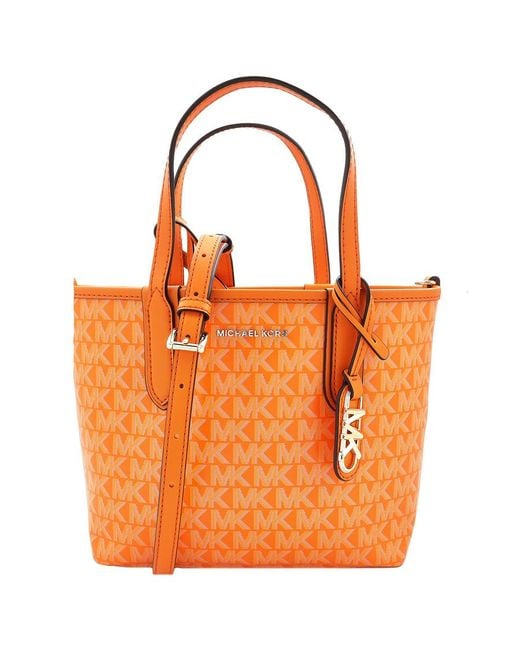 Michael Kors Orange Open Tote Cross Body Handbag