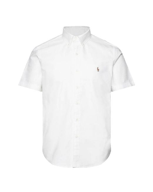 Polo Ralph Lauren White Custom Fit Oxford Shirt for men