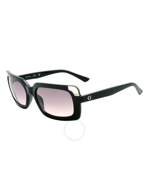 Guess Black Smoke Gradient Rectangular Sunglasses Gu7841 01b 59
