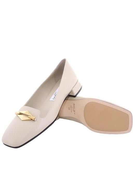 Jimmy Choo Natural Ravi Nappa Leather Pumps