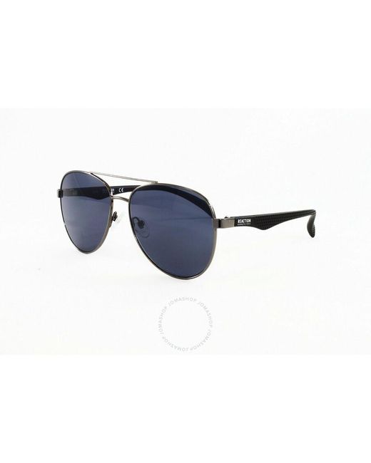 Kenneth Cole Blue Smoke Pilot Sunglasses Kc1318 08a 58 for men