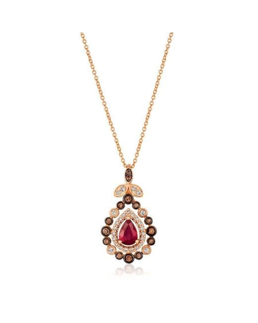 Le Vian Metallic Ladies Passion Ruby Necklaces Set for men