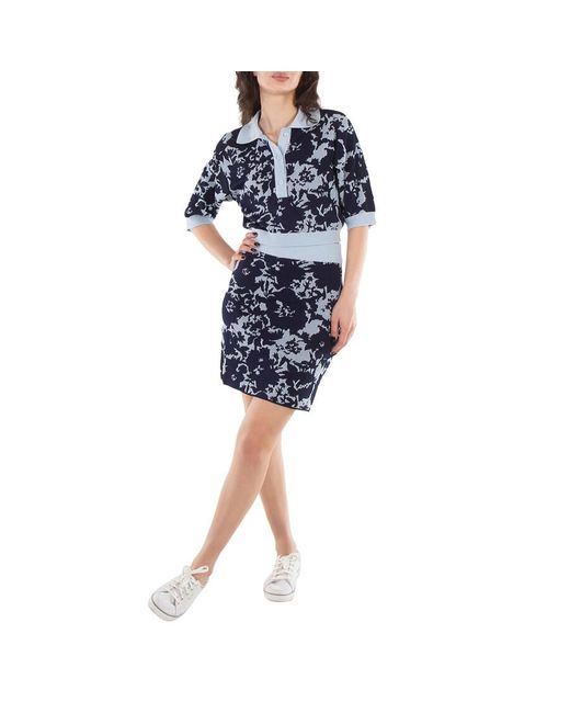 KENZO Blue All-Over Flower Camo Skirt