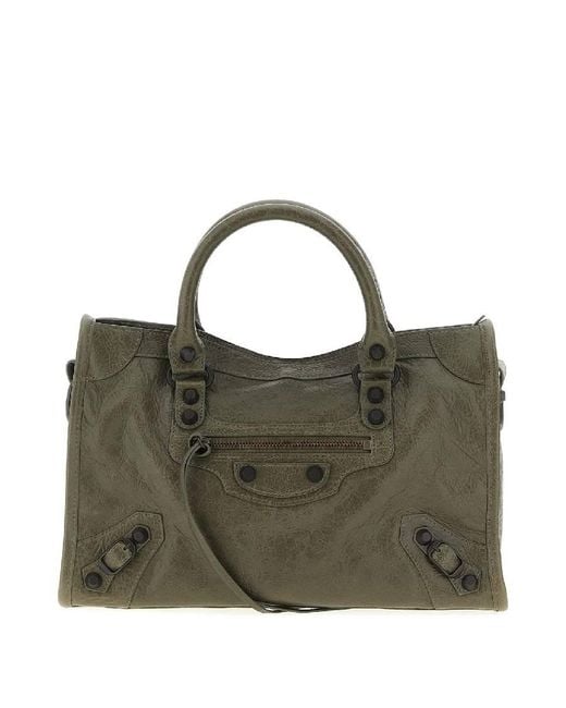 Balenciaga Green Signature Le City Small Leather Handbag