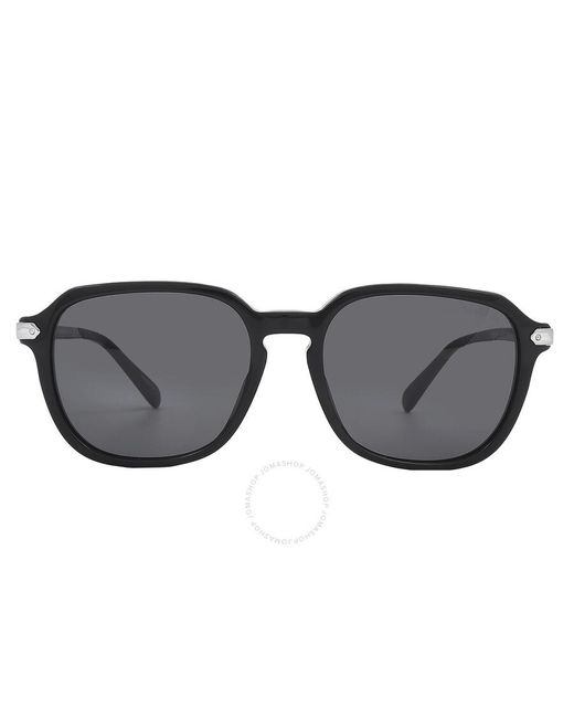 COACH Black Grey Square Sunglasses Hc8383u 500287 55 for men