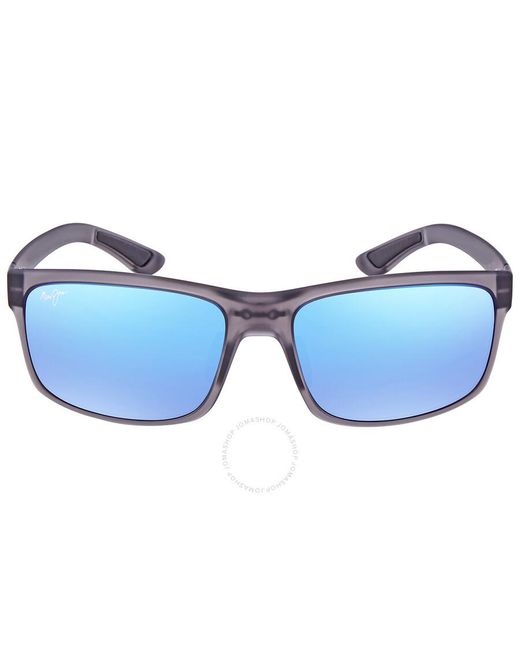 Maui Jim Pokowai Arch Blue Hawaii Rectangular Sunglasses B439-11m 58 for men