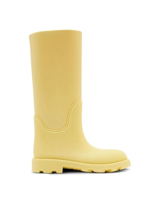 Burberry Yellow Marsh High Rubber Rainboot, Brand Size 35 Us