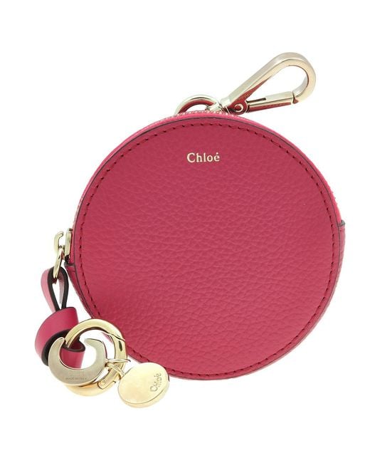 Chloé Pink Alphabet Leather Coin Purse for men