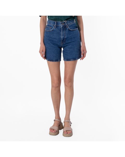 Anine Bing Blue Kat Midweight Shorts