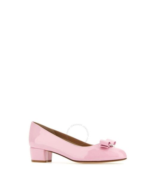 Ferragamo Pink Salvatore Bubble Gum Vara Bow Pump Shoe, Size 5.5