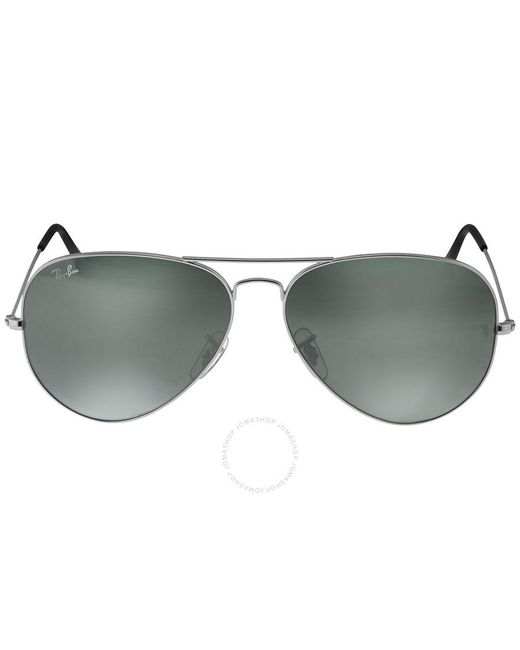 Ray-Ban Gray Aviator Mirror Sunglasses
