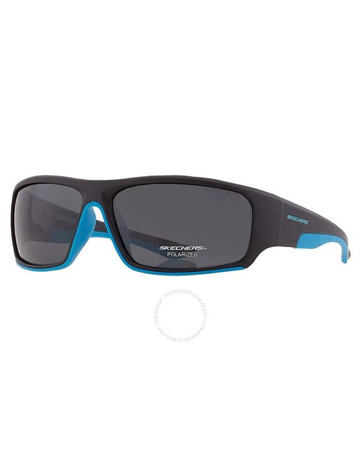 Skechers Blue Polarized Smoke Sunglasses Se5150 02d 64 for men